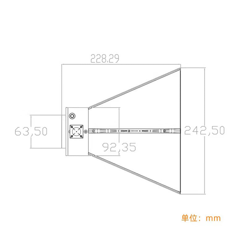Qantop Dual-Spine Horn Antenna, Ultra-High Frequency, Ultra-Wideband Phase Measurement Directional Microwave Antenna for Microwave Testing, 1.6-12G, QT-BL004