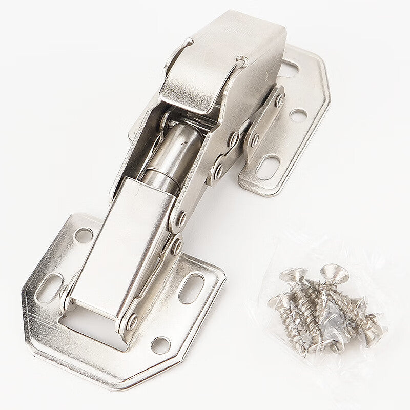 Haisdick no-drill hinges, cabinet and wardrobe hinges, frog hinges, hydraulic damping hinges, with screws, 4-inch with hydraulic damping HKsq-211