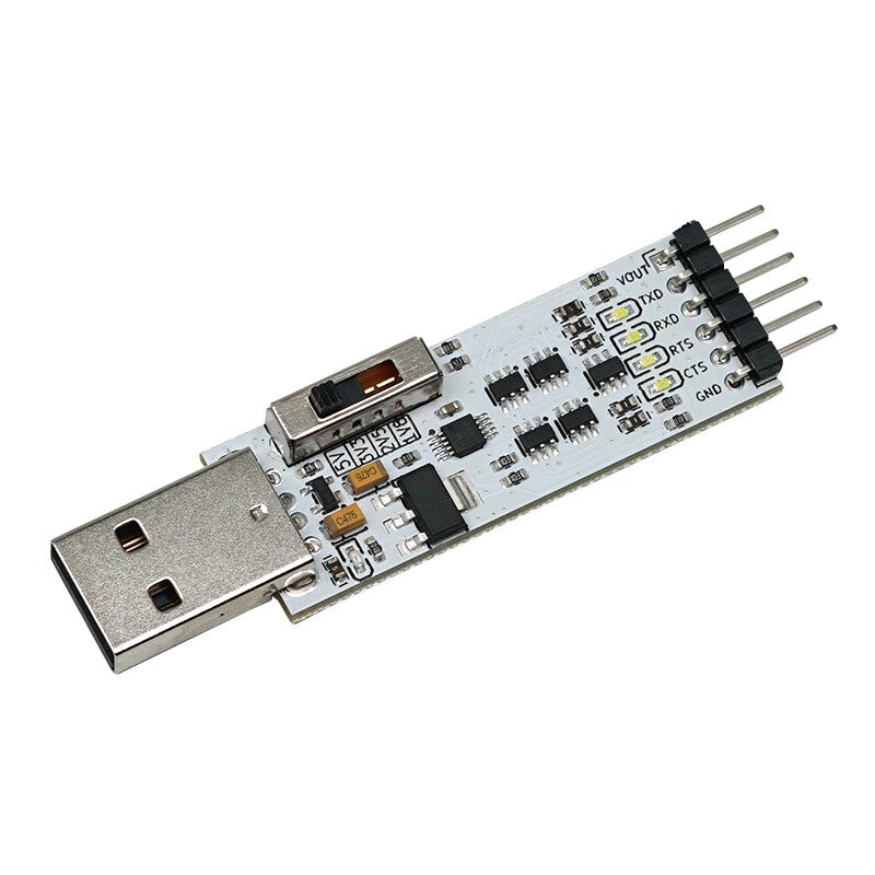 Drop Stone USB to TTL Serial Port Module, 5V/3.3V/2.5V/1.8V UART Level, Serial Board, Flashing Board, CH340 Type-A Interface