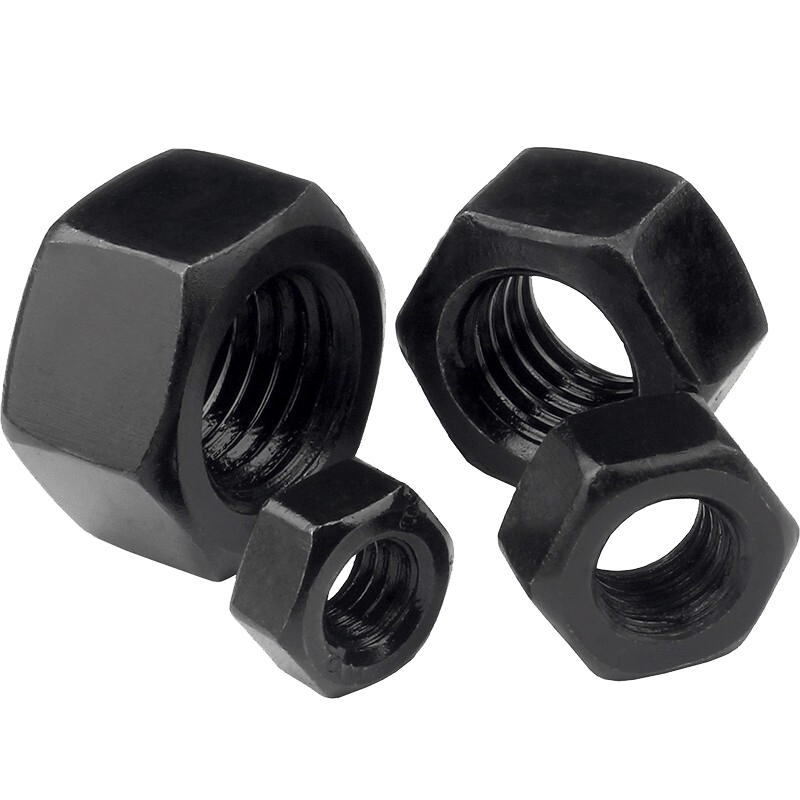 Yongli Shang 8.8 grade blackened hexagonal nuts, high strength screw caps, M6 external hexagonal nuts (100 pieces)