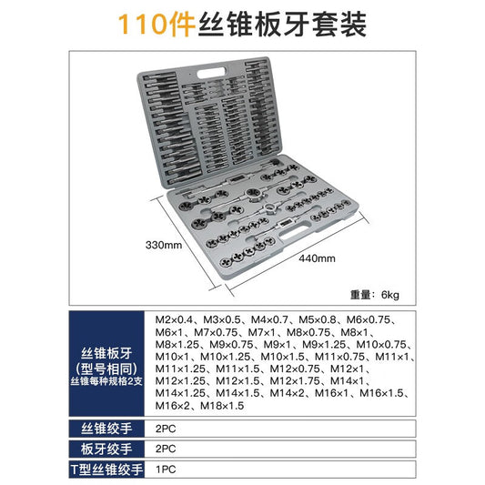 Paola Paula 110-Piece Metric Tap & Die Set