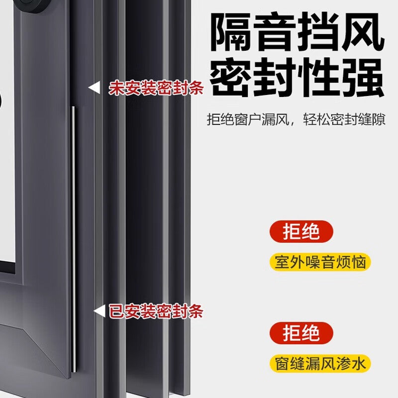 Panggu Precision Plastic Steel Window Sealing Strip, Sound Insulation, Dustproof, and Antifreeze Strip, Black Large O-Shaped Strip, 10mm Diameter, 10 Meters