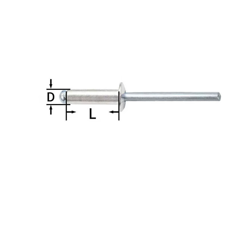 Su Shi Aluminum Round Head Pop-Up Rivets, M4*16 [1000 pieces] AF256 Pack