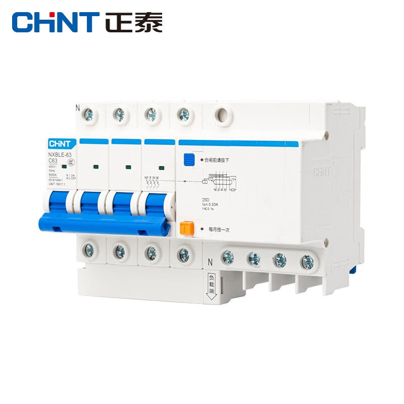Chint (CHNT) NXBLE-32-4P-C20-30mA-6kA small leakage protection circuit breaker leakage protection air switch