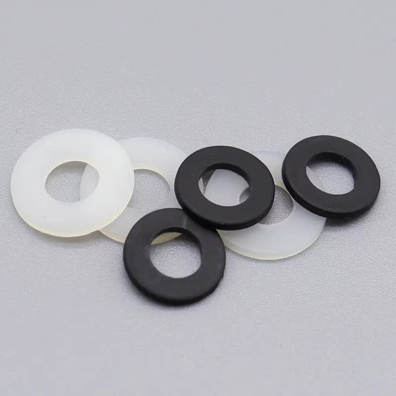 Zhonglicheng Plastic Black Gaskets, Nylon Gaskets, Enlarged Insulating Round Flat Washers 8*16*1 (100 pieces)