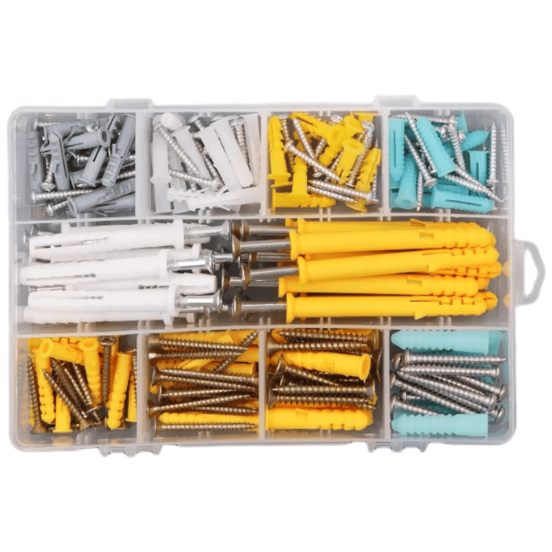 Chuco Household Self-Tapping Screw Set, Extended Expansion Screw Set, Nails, Expansion Bolts, 200 Pieces Mixed Pack