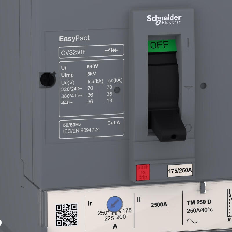 Schneider Electric CVS250F TM250D 3P3D Molded Case Circuit Breaker