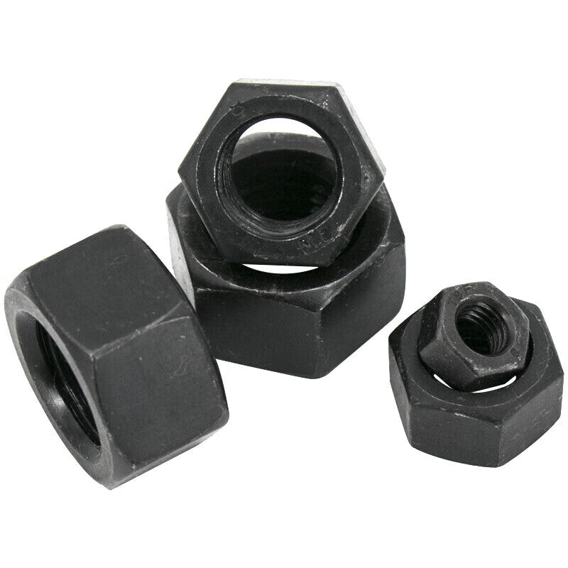 Kaihe 8.8 grade external hexagonal nuts, high strength, blackened M12 (50 pieces per pack)