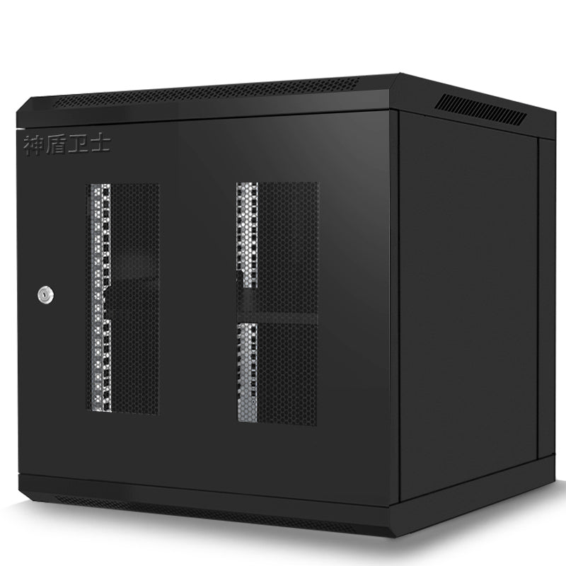 SDWS SD0509 9U Wall-Mounted Network Cabinet with Tempered Glass Door