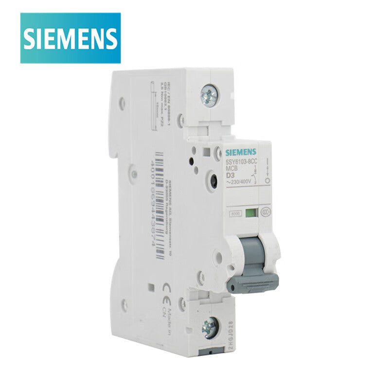 Siemens 5SY6103-8CC 3A 1P 6KA Circuit Breaker