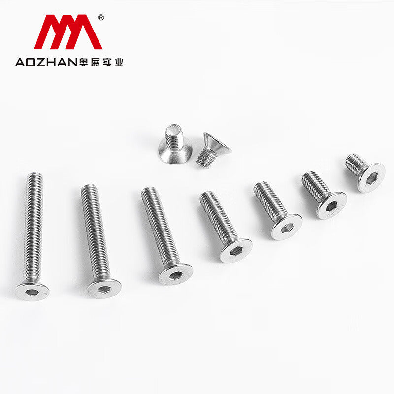 AOZHAN Industrial Co., Ltd. DIN7991-304 Hex Socket Countersunk Head Screws, German Standard GPH M3*6 (6000 pieces/box)