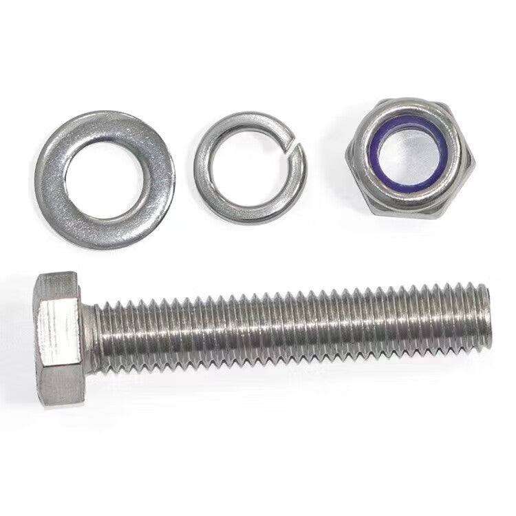 Ironrod 304 Stainless Steel Hex Head Screws, M10 Stainless Steel Bolt and Nut Set, Price per Set: M10*50