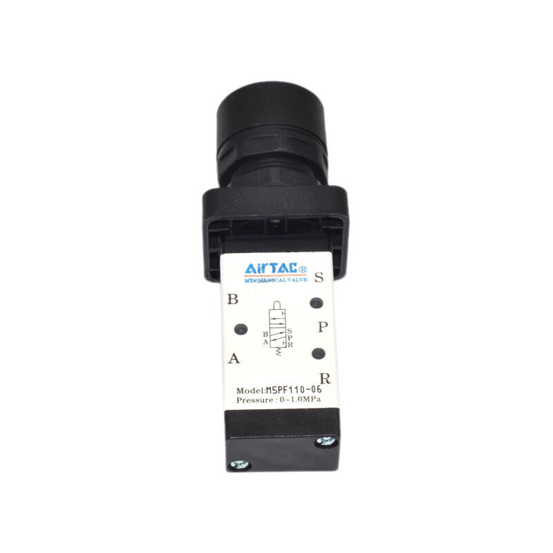 AirTAC Flat head push button manual valve (1/8); M5PF11006B