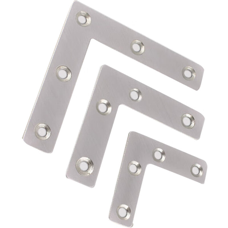 Deyu Industrial Products Stainless Steel Angle Brackets, L-type and T-type Flat Angle Brackets, Fixed Angle Iron Brackets, Sheet Metal Connectors, 20 Pieces Per Pack, Price Per Piece, L-type 80*80mm (20 pieces)