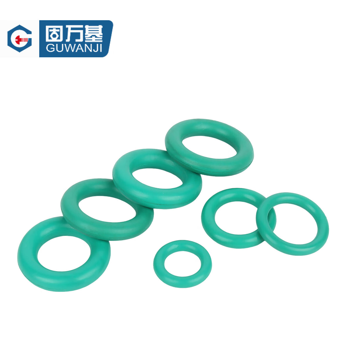 GUWANJI O-rings, fluororubber O-rings, high-temperature resistant sealing rings, wire diameter skeleton oil seal rubber rings, outer diameter 9x1mm [200 pieces]