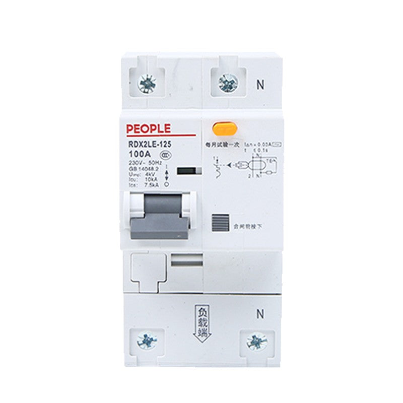 PEOPLE RDX2LE-125 3P+N Leakage Circuit Breaker, 125A Protection