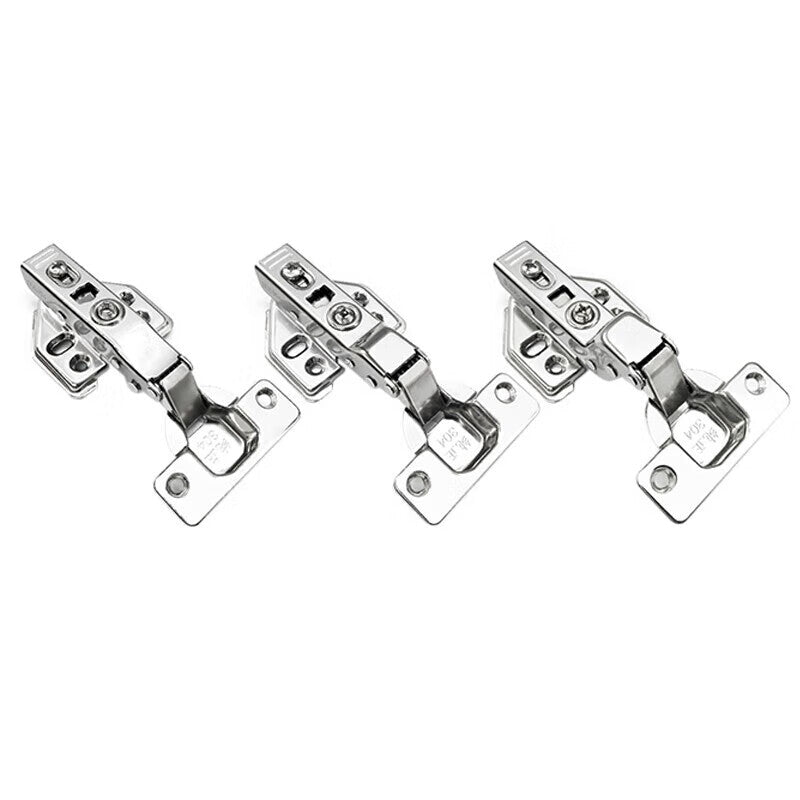Jin Gu Lao hydraulic hinges, spring-loaded wardrobe hinges, cabinet door hinges, and other furniture hardware accessories. Cold-rolled steel fixed hinges, full overlay (straight and bent). KZS-751