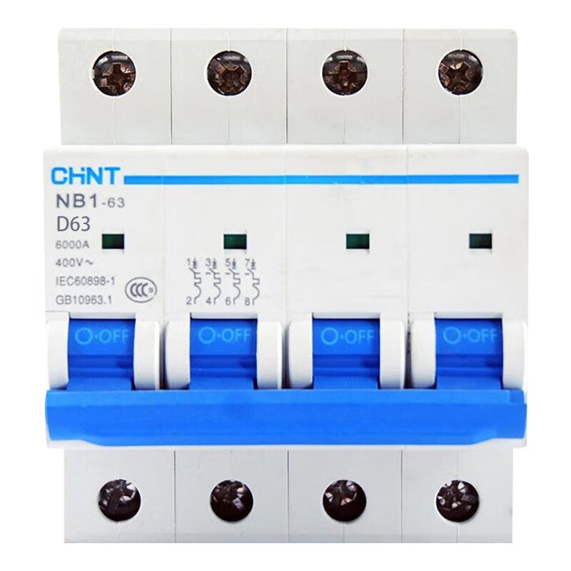 Chint NB1-63 4P 63A D 6kA Miniature Circuit Breaker