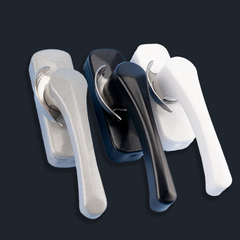Deqi door and window latches, sliding window locks, concealed hole universal crescent locks, glass sliding door latches, matching hooks and screws, silver-gray center handle.