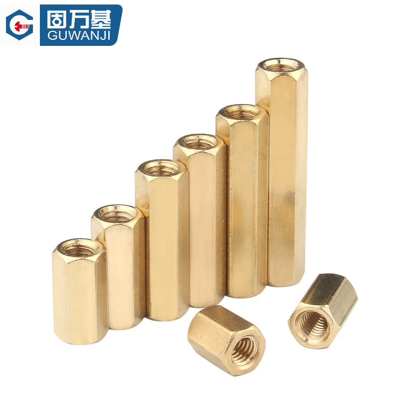 GUWANJI Double-Pass Hexagonal Copper Standoffs, Isolation Standoffs, Nut Standoffs, Hollow Chassis Motherboard Computer Standoffs M3x50 [10 pieces/pack]