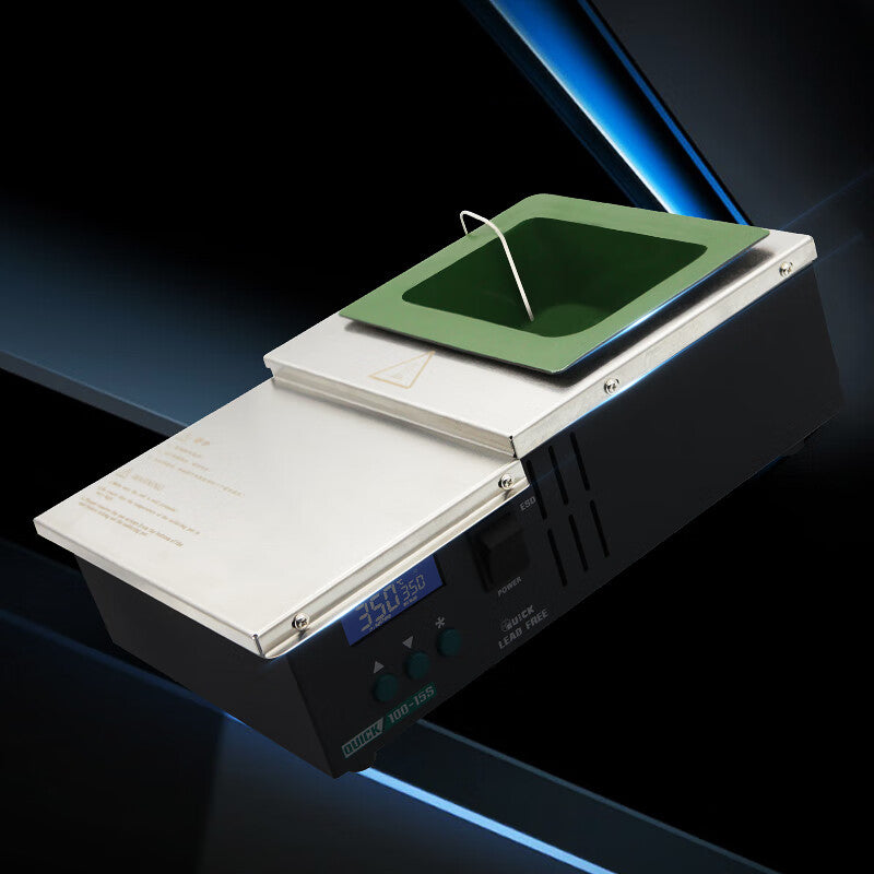QUICK 100-15S Lead-Free Environmentally Friendly Soldering Furnace, Large Capacity Small PCB Dip Soldering Machine, 600W Power Constant Temperature Soldering Furnace