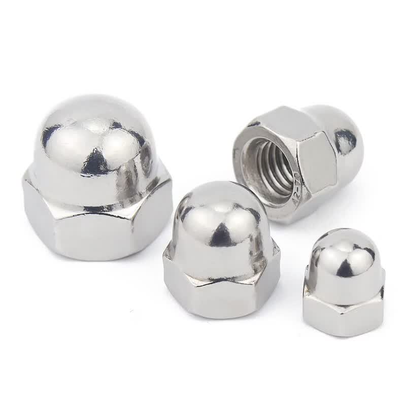 Haisdick HKDP-248 304 Stainless Steel Cap Nut DIN1587 Decorative Screw Cap Round Head Nut M5 (10 pieces)