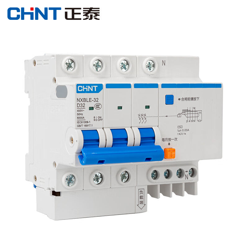 Chint NXBLE-32 3P 10A 30mA 6kA Leakage Circuit Breaker Switch