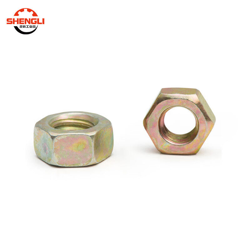 Saint-Struck carbon steel zinc-coated hexagonal nuts, yellow zinc nuts, M16 [20 pieces]