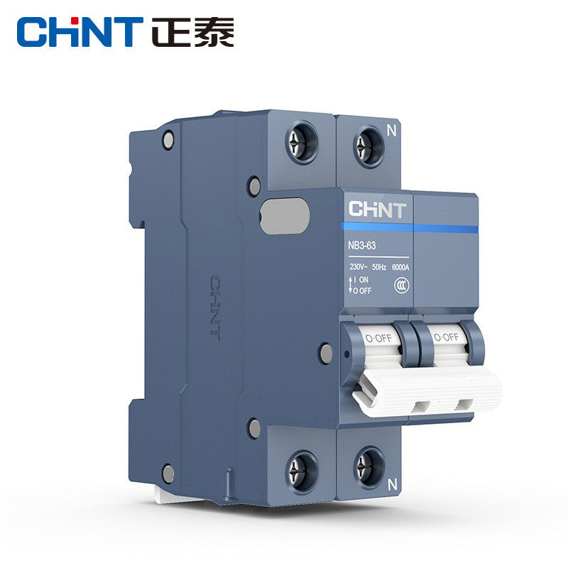 Chint NB3-63 1P+N Series C63 Small Circuit Breaker, 2 Pack