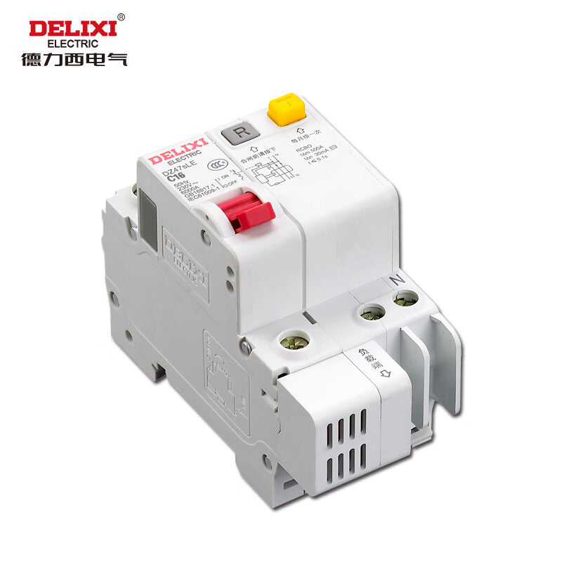 Delixi electrical circuit breaker DZ47sLE 1P+N (N pole straight-through) C 16A