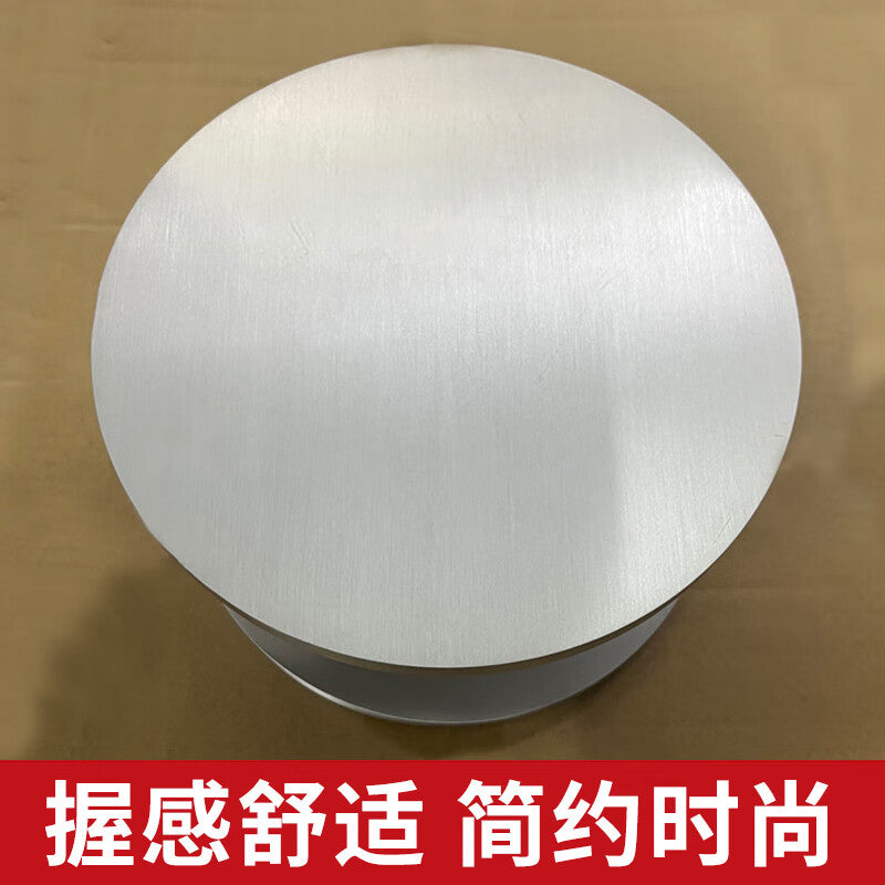 Deqi Glass Door Handle, Chinese Style Double Door Handle, Modern Minimalist Round Handle, Brushed Silver, Diameter 150mm