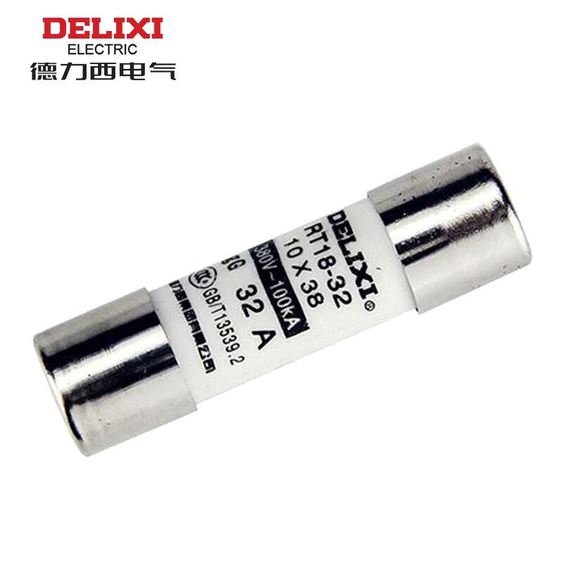 Delixi RT18 cylindrical 10*38mm 32A 100KA gL/gG 380/400VAC RT18M1038T32 fuse body (C)