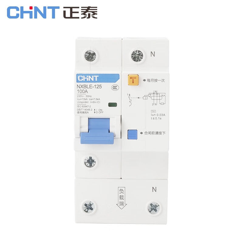 Chint NXBLE-125-2P Circuit Breaker with Leakage Protection