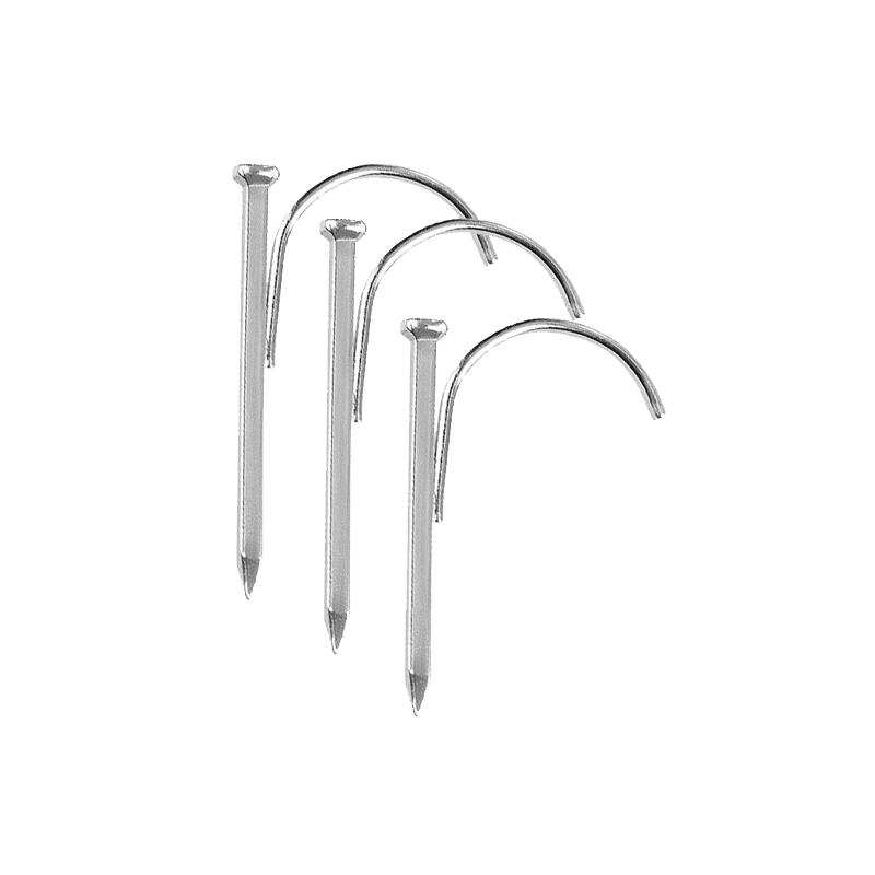 Huabi water pipe hooks, square hooks, hardened cement nails, integrated hook and fixing nails, wall-mounted hooks and conduit clips, for 4-point and 20mm pipes (white, 30 pieces).