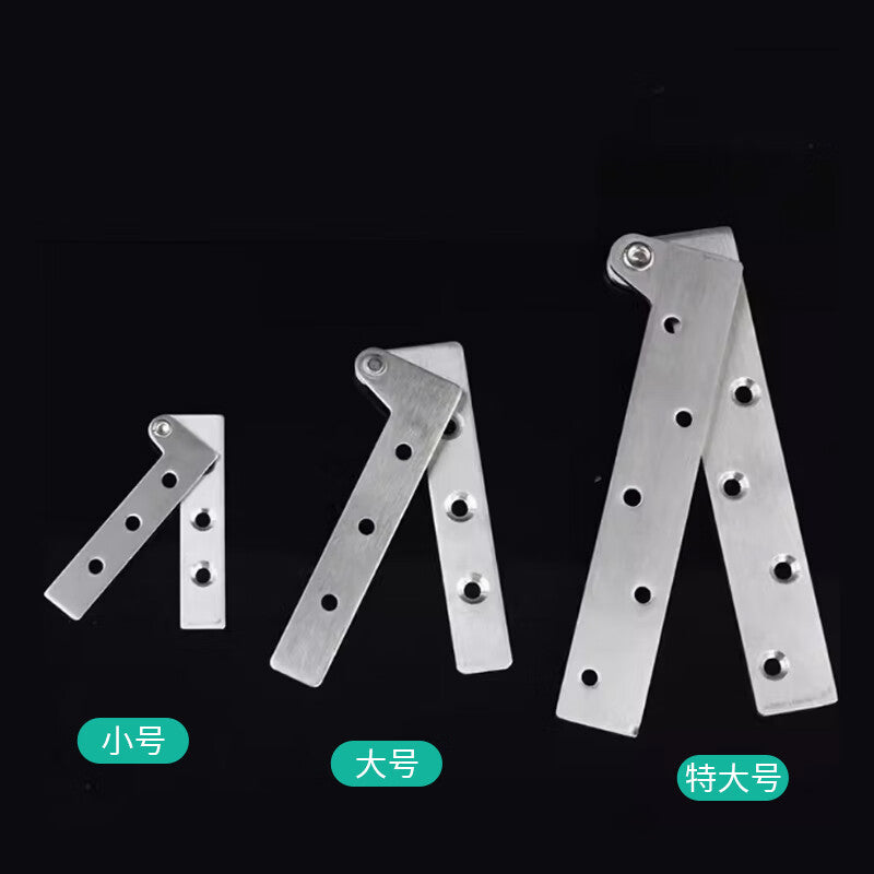 Deqi Stainless Steel Chicken Beak Hinge, Side-Swivel Window Hinge, Revolving Door Hinge, L-Shaped Hinge Door and Window Hinge Accessories, Large Size