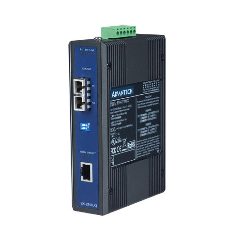Advantech/ADVANTECH Gigabit wide temperature optical-to-electrical converter Gigabit single-mode fiber wide temperature industrial-grade optical-to-electrical converter; EKI-2741LXI