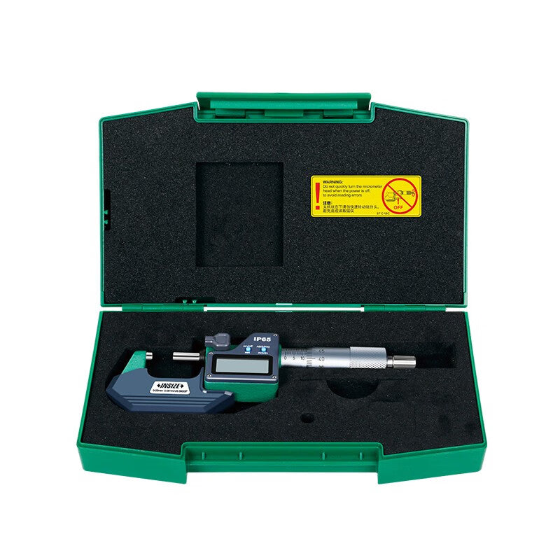 INSIZE Digital Outside Micrometer Electronic Screw Gauge, IP65 Dustproof and Waterproof, High Precision 3108-25AC, Measuring Range 0-25 x 0.001 mm