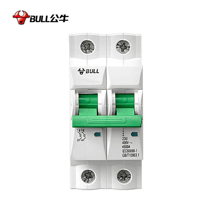 Bull air switch LB5-63a series small circuit breaker 2P double inlet double outlet C type 40A LB5-63a/40A-2P/C