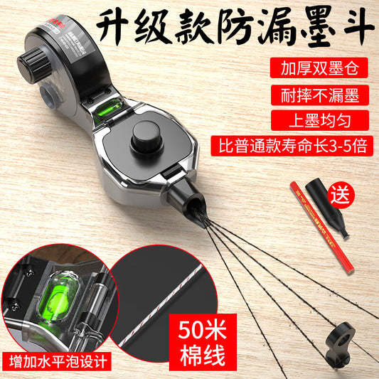 Zhengqi ink line, a special woodworking hand-cranked ink line marking tool for construction site layout, durable and shockproof manual ink line marking tool.