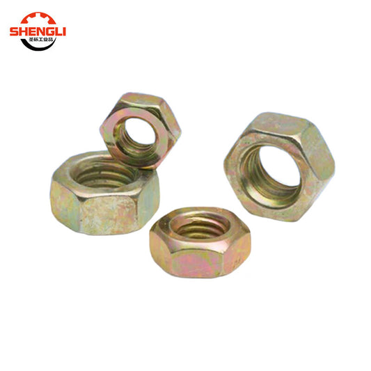 Saint-Struck carbon steel zinc-coated hexagonal nuts, yellow zinc nuts, M16 [20 pieces]