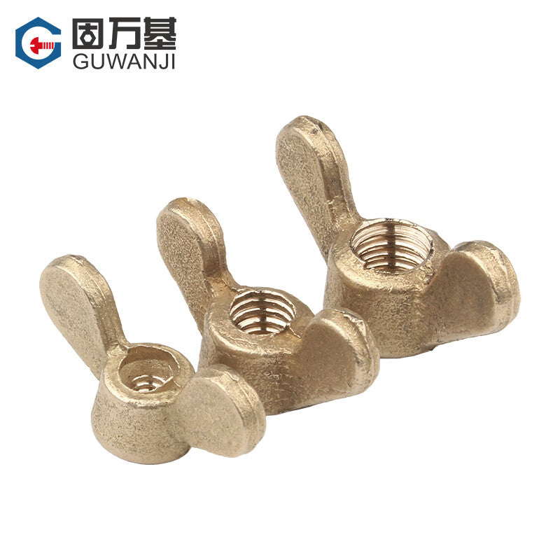 Guwanji Copper Butterfly Nuts, Butterfly-Shaped Nuts, Ingot-Shaped Shearling Nuts, Hand-Tightening Nuts M4 M5 M6 M8 M10 M12-M20, National Standard Fasteners Collection, M10 [2 pieces]
