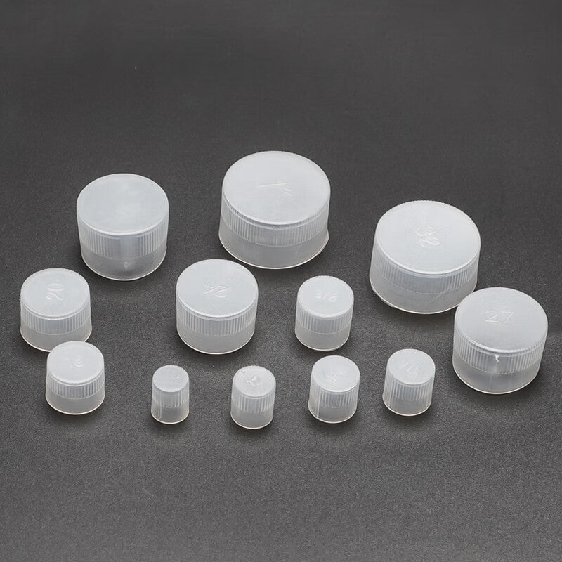 Ren Dian Plastic Threaded Protective Sleeve Transparent Plastic End Cap Thread Plastic Cap Round Steel Pipe Sealing H Dustproof Plug H-G3/8 (200 pieces)