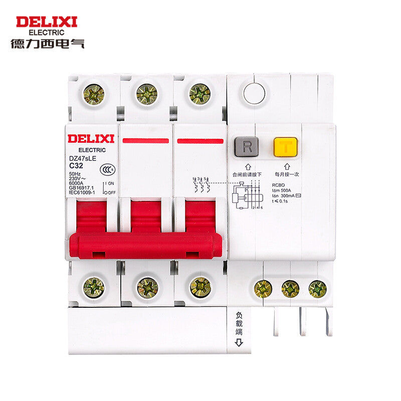 DELIXI DZ47sLE 3P C Type 20A Miniature Circuit Breaker