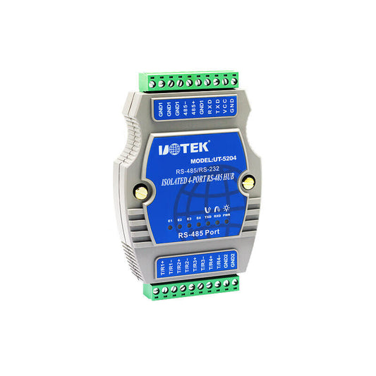 UOTEK RS232/485 to 4-port RS485 hub with photoelectric isolation 485 HUB; UT-5204