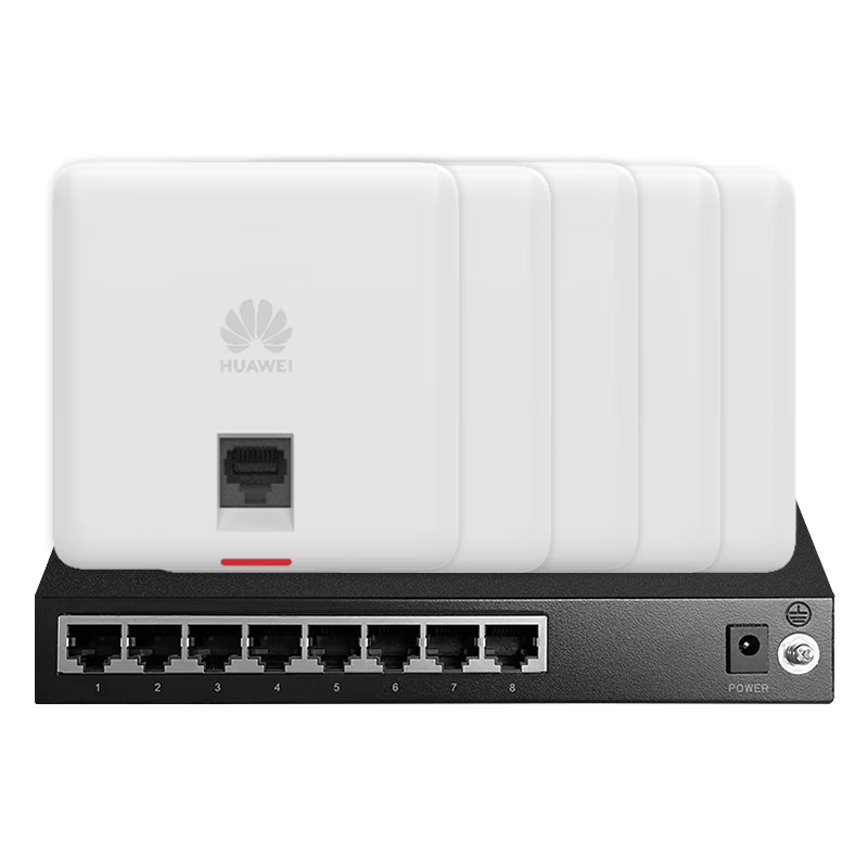 Huawei wireless AP panel Gigabit whole house wifi6 set 5G dual-band 3000M free ac+ap large duplex villa distributed wifi wall-mounted 5 12SW+8-port POE switch