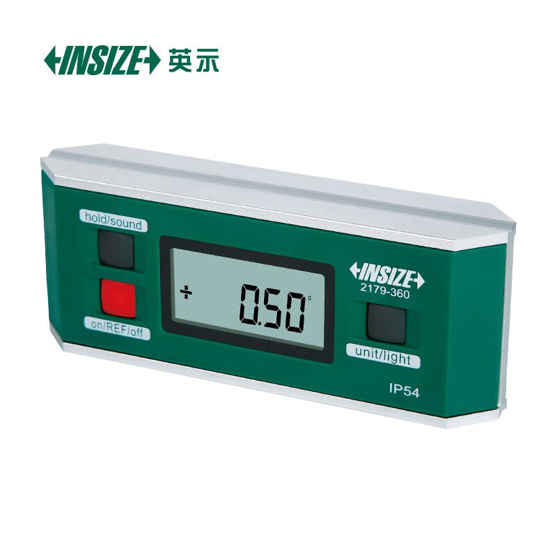 INSIZE Digital Level, Inclinometer, IP54 Dustproof and Waterproof Level, Tilt Gauge, Angle Measuring Instrument, High Precision 2179-360, Measuring Range 0-360° x 0.05°