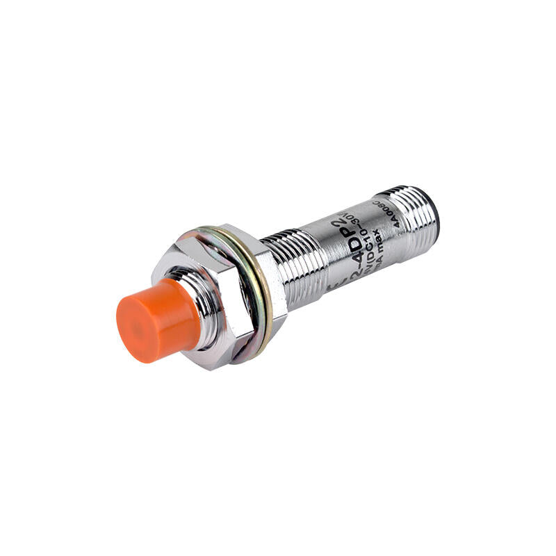 Autonics inductive cylindrical proximity switch 2-wire M12 connector detection distance 4mm; PRCMT12-4DC