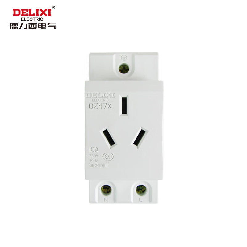 Delixi Electric DZ47X310 rail socket DZ47X socket three plug 10A