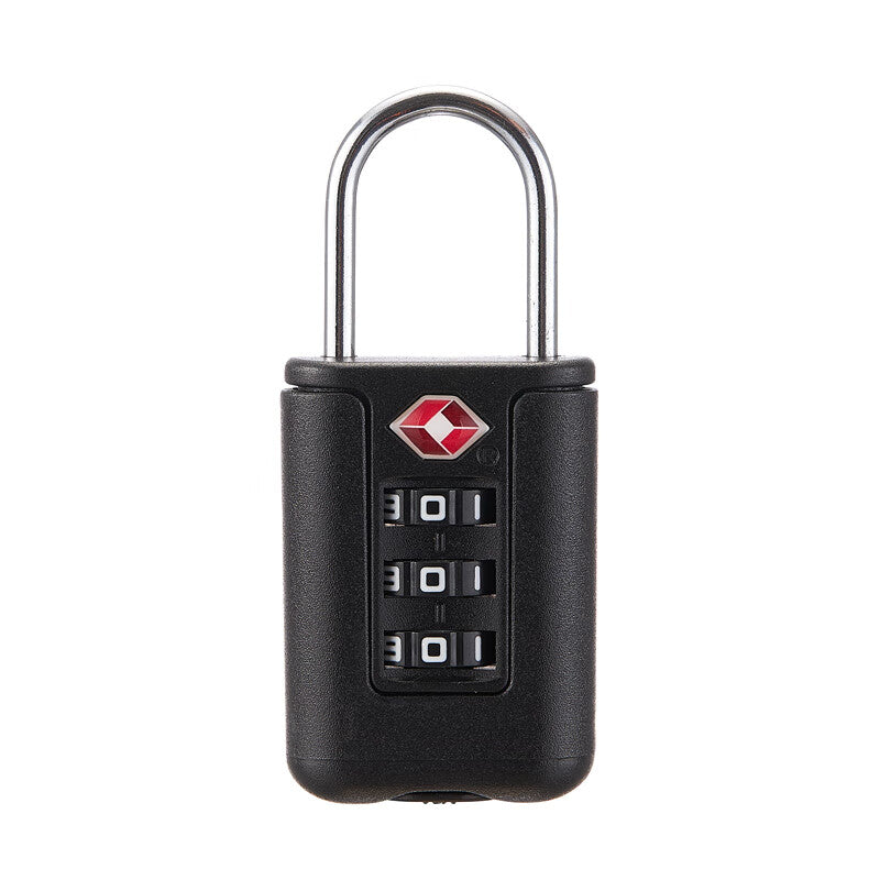 Du's combination lock for student dormitories, TSA customs locks, luggage, backpacks, high-speed rail, Europe, America, airlines, small padlocks for international travel, black.