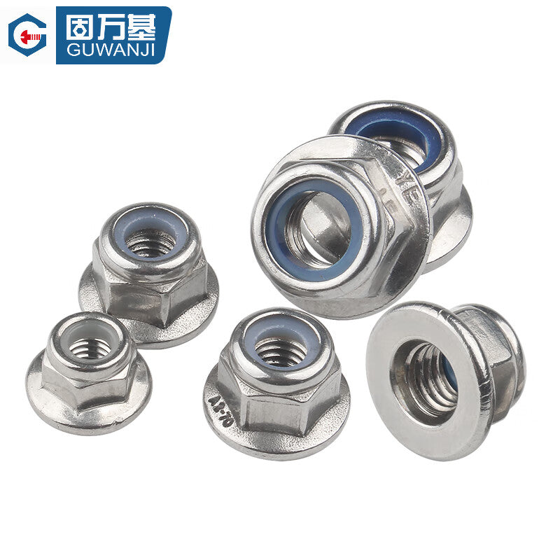 GUWANJI Hexagonal Flange Locking Nut, Anti-slip Wafer Nut, Anti-loosening Nut, 304 Stainless Steel, Toothed, M5 [20 pieces/pack] Metal Ring